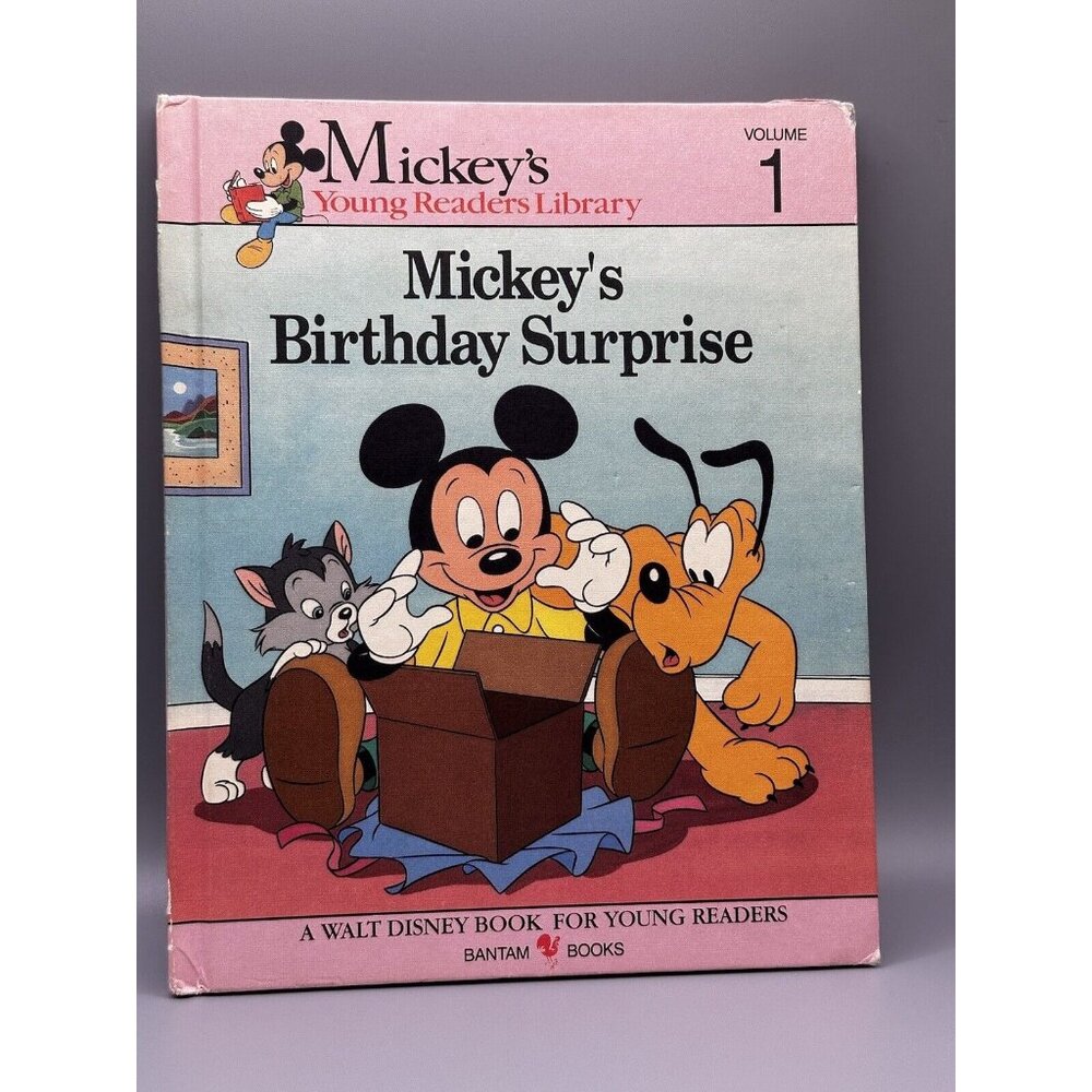 Mickey's Young Readers Library Volume 1 Mickey’s Birthday Surprise 1990 Vtg READ